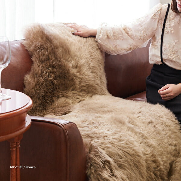天然ムートン 6匹ラグ 140×180cm 羊毛 おしゃれ 北欧 姫系 ムートン