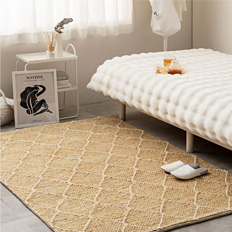 手織りハンドメイドのジュートラグ 約120×180cm 約1.5畳 おしゃれ