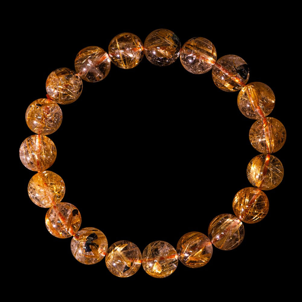 11.0mm太陽ルチル(ヘマタイト/ルチル)】ルチルクォーツ 11.0mm玉