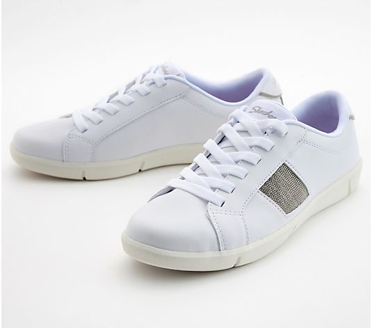 Skechers Breeze St. Canvas Slip-On Sneakers - Shimmery Skies - QVC.com