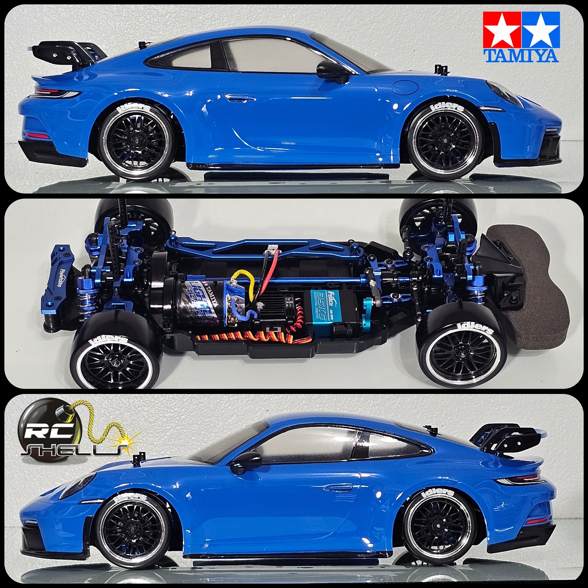 Tamiya TT-02 Blue Anodized Aluminum Edition Porsche 911 GT3 – RC