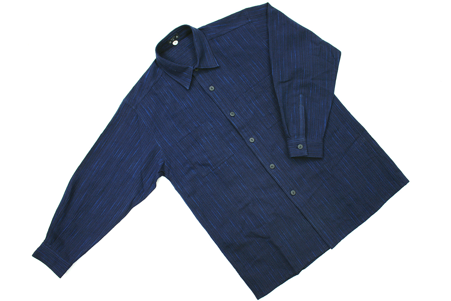 うさとの服 藍染め 長袖シャツ メンズ Lサイズ うさとの服 usaato 藍