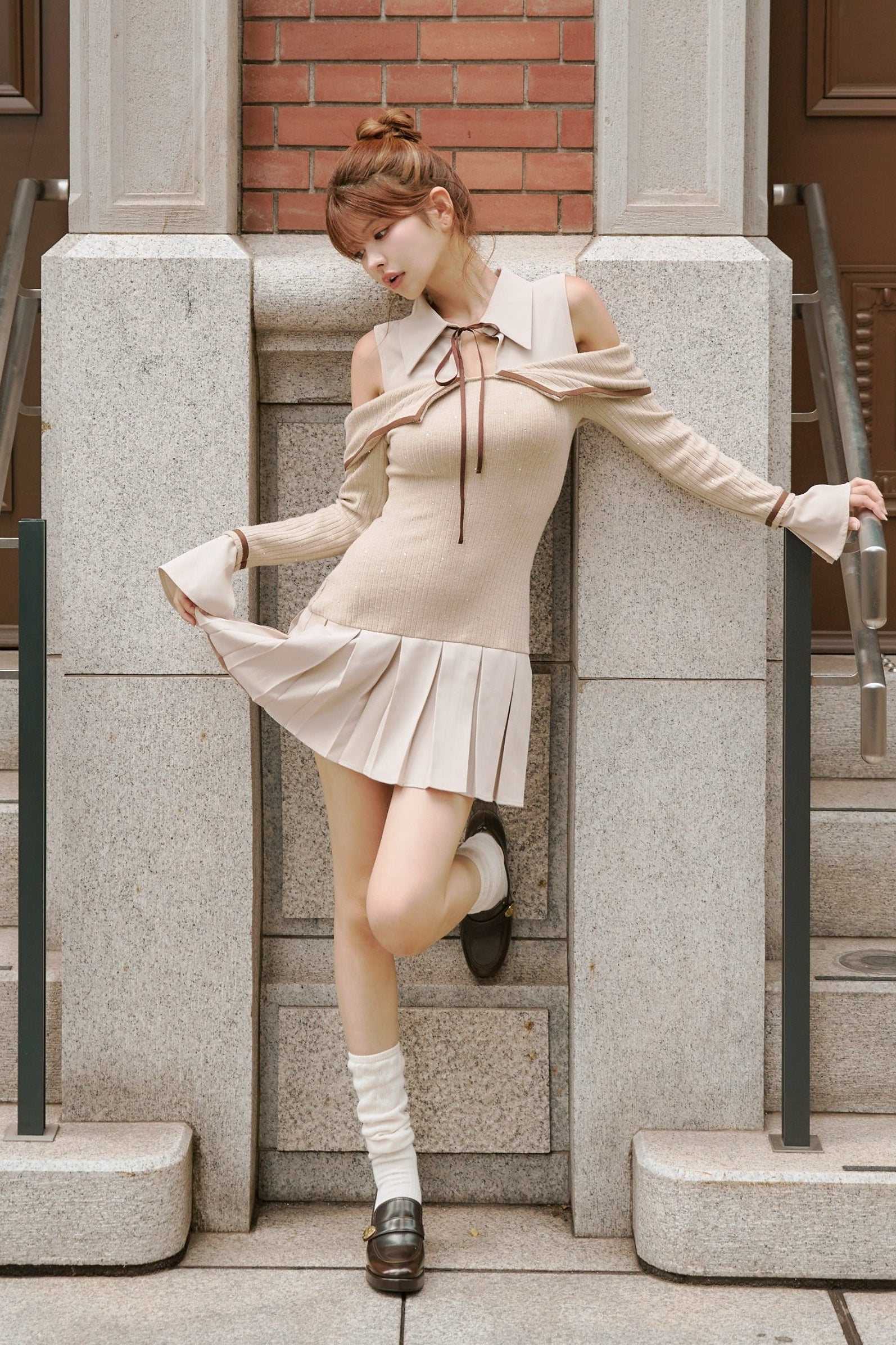 ベルテッドプレイドファーミニワンピース – Randy