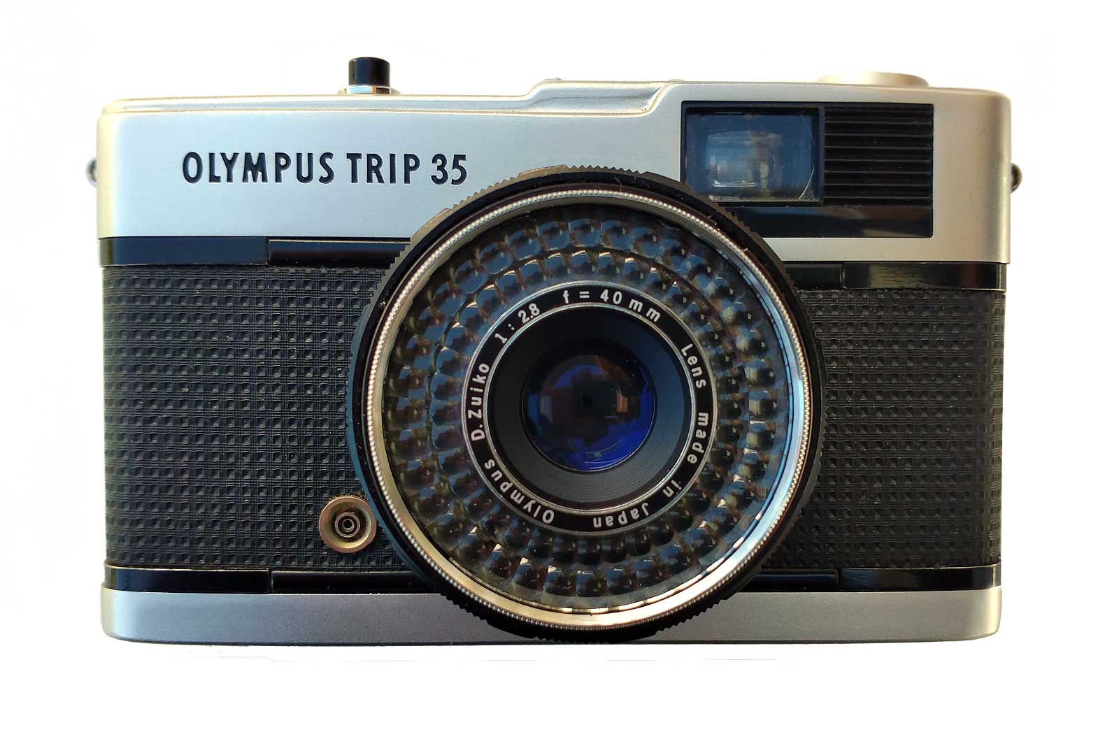 Olympus Trip 35 - zone focus film camera that needs no battery