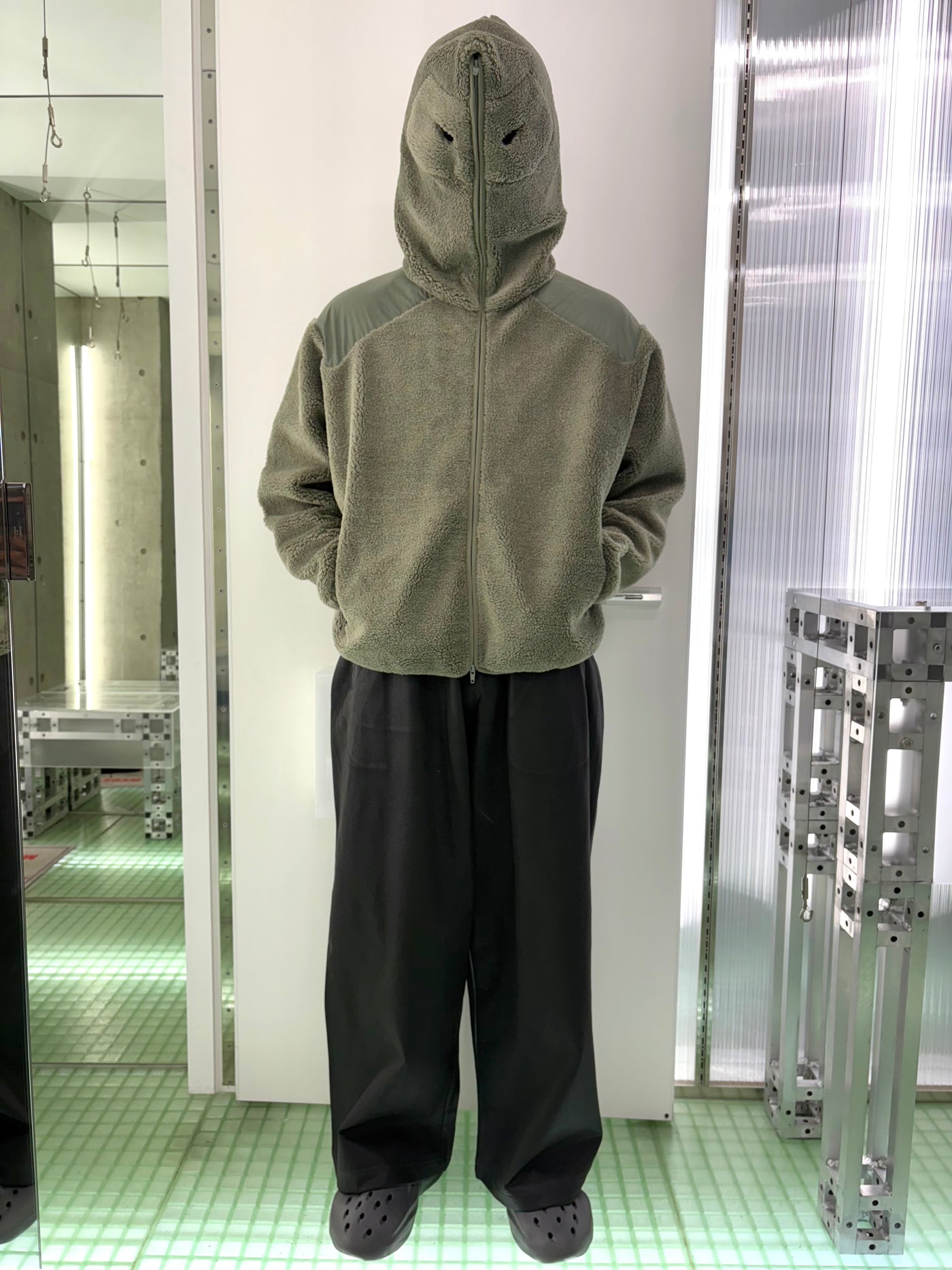 DINGYUN ZHANG / ディンユー・チャン - TN1 FLEECE HOODIE (MOS