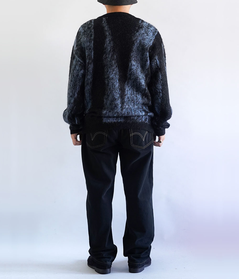 YOKE JACQUARD MOHAIR SWEATER [BLUE] - Fresh Service NECESSARY or