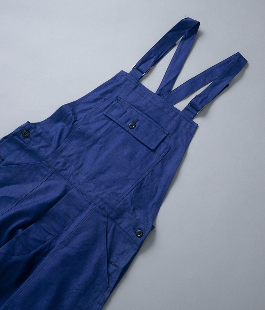 60's フランス軍 コットンツイルフレンチワークオーバーオール［Dead