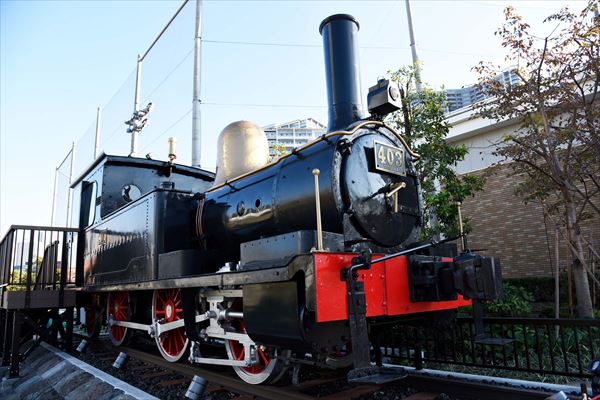 403号蒸気機関車、豊洲の芝浦工業大学附属中学高等学校で一般公開を