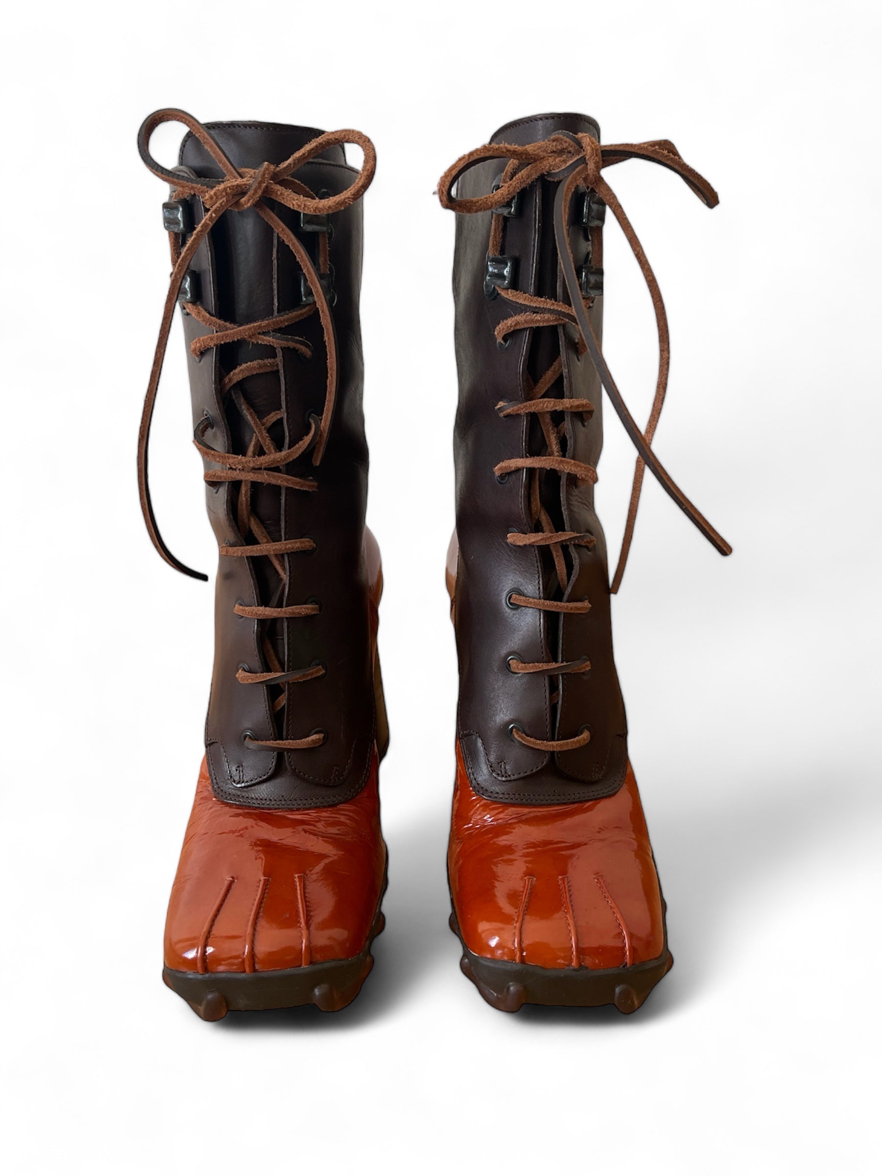 Miu Miu bubble sole boots brick/dark brown – RARE ID