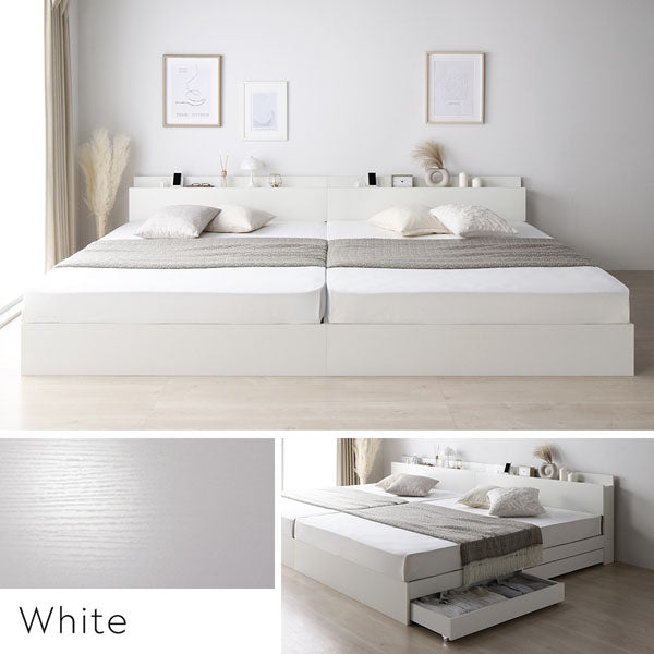 引き出し収納付きベッド『Serest セレスト』2台セット/ 家族にも夫婦に