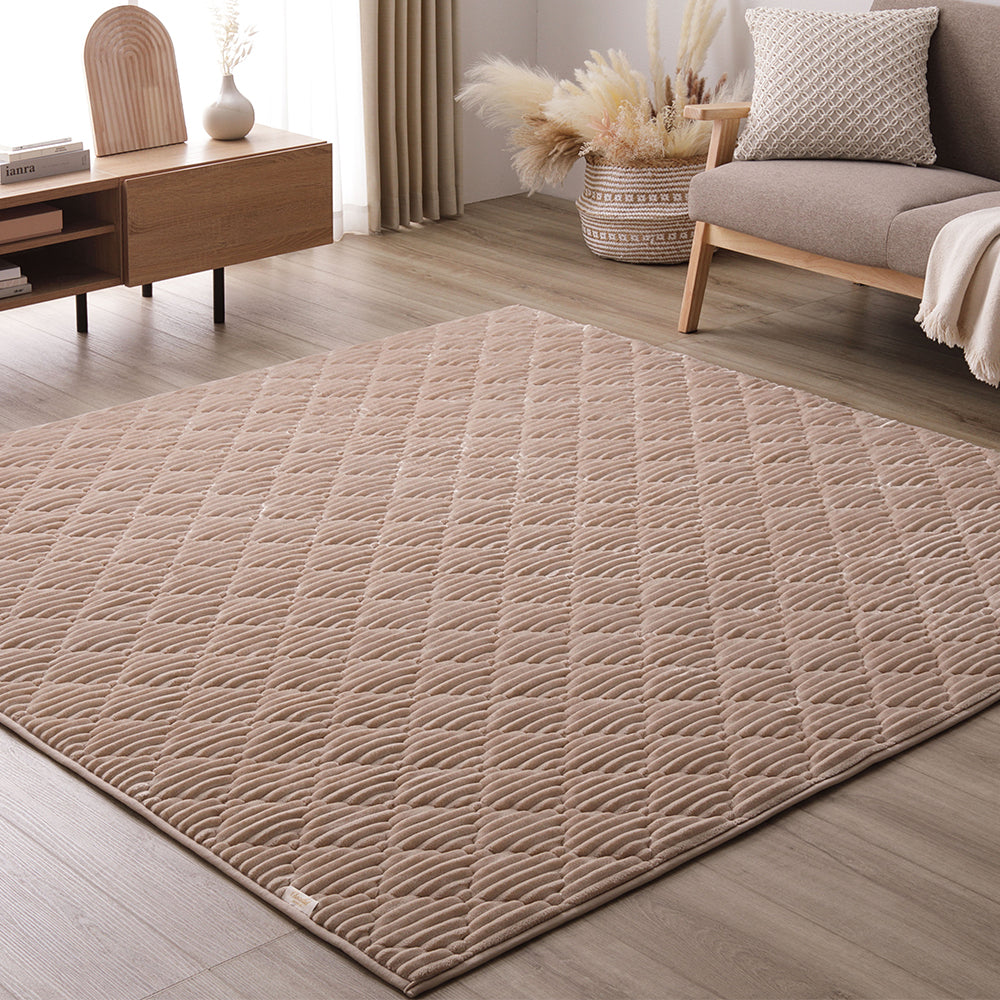 ニュアンスカラー モロッカンストライプ ラグ 単品（こたつ敷布団