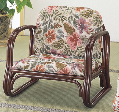 籐 デラックス思いやり座椅子 ロータイプ S-123 - 籐家具・ラタン家具