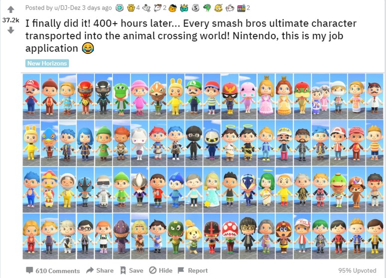 あつまれ どうぶつの森」で大乱闘スマッシュブラザーズの全ファイター