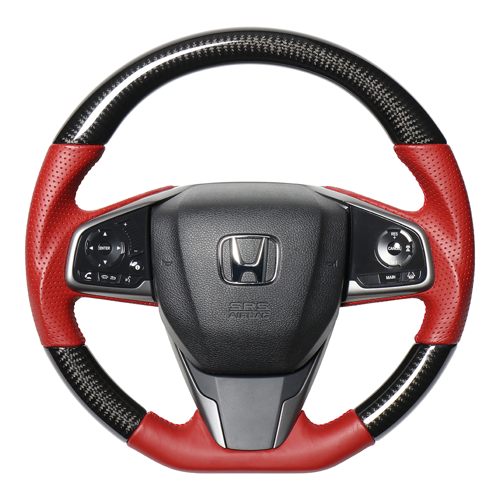 HONDA ホンダ 純正ステアリング　赤ステッチ　シビック HONDA > シビック ハッチバック (FK7) ※タイプR不可 | REAL