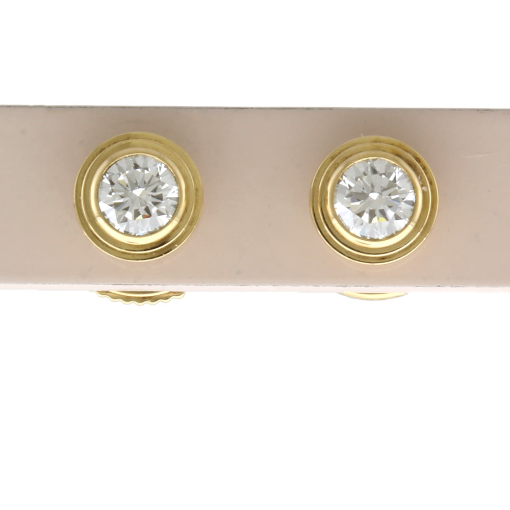 カルティエ CARTIER ダムール ミディアム ピアス 18金 K18イエロー