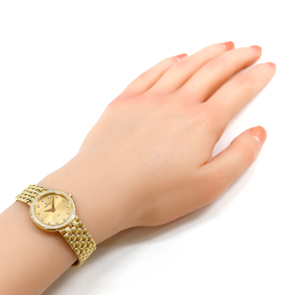 Used] Waltham WALTHAM K18YG Watch Bezel Diamond 18K K18 Yellow