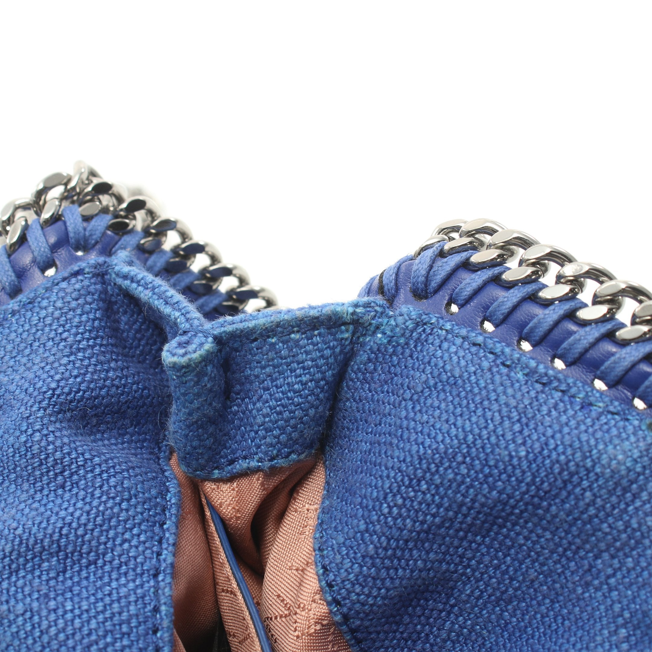 ファラベラ タイニー チェーンショルダーバッグ リネン フェイクレザー