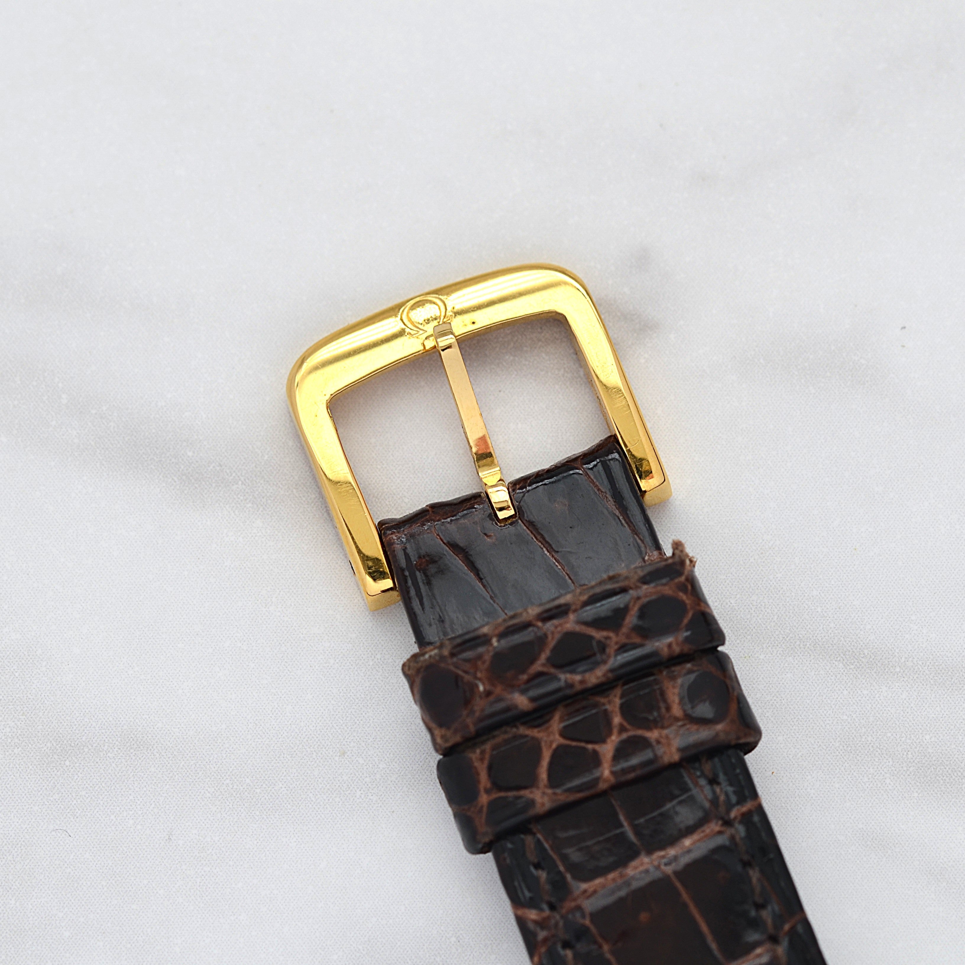 OMEGA】オメガ デヴィル GP ラウンド Gold 純正クロコダイルストラップ