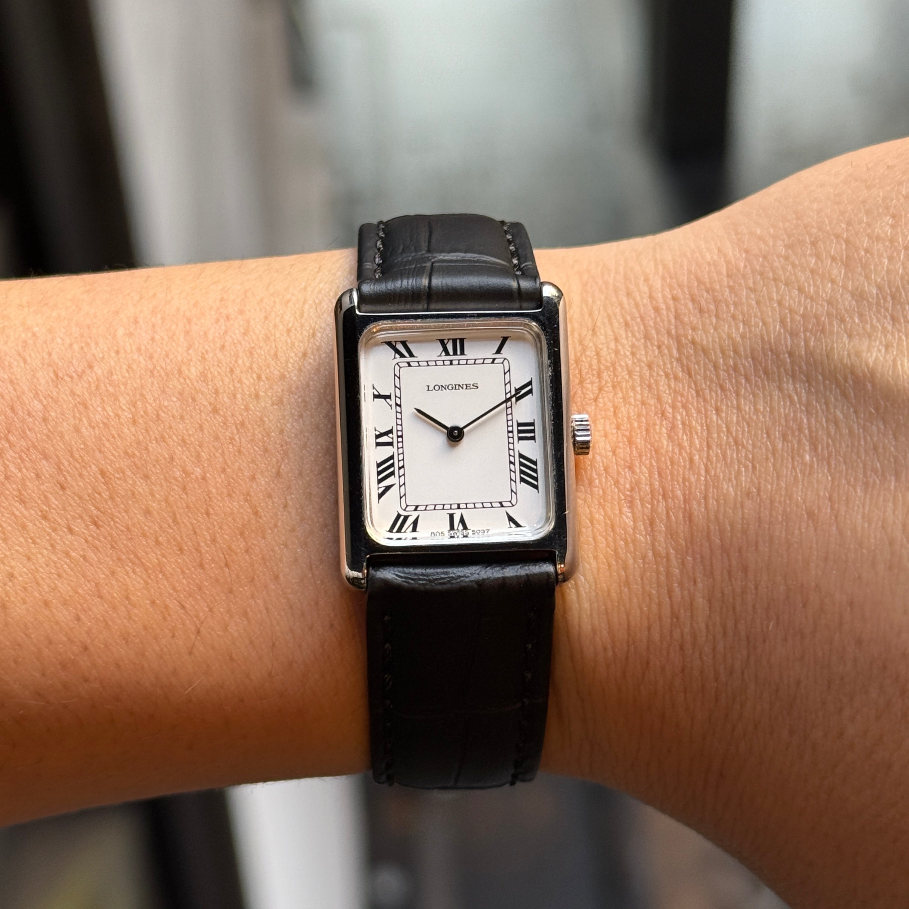 LONGINES】ロンジン レクタングルモデルSS手巻きホワイトローマ 純正