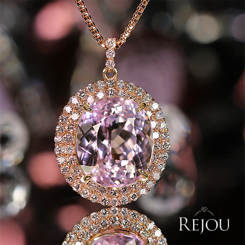 第333回抽選販売＞クンツァイト 16.5ct ダイヤモンド 1.2ct ピンク