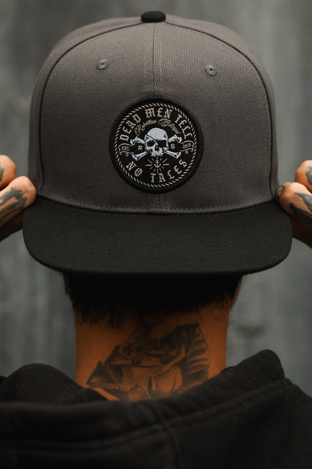 Flat Brim Gray Hat - Nautical Snapback By Relentless Betrayal