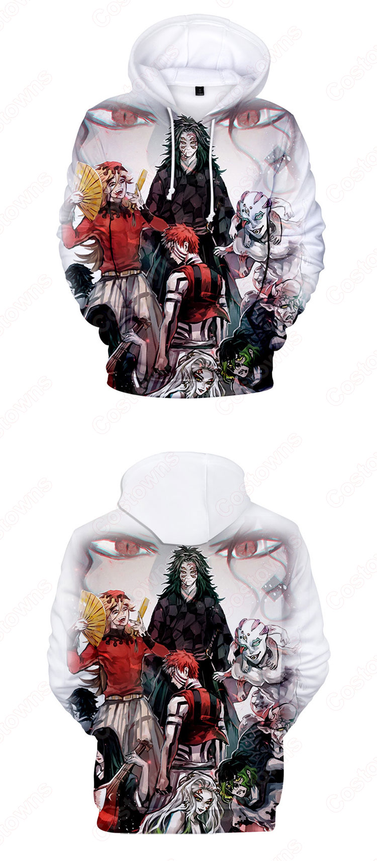 鬼滅の刃 プルオーバー パーカー 長袖 スウェット フード付き 春秋冬服