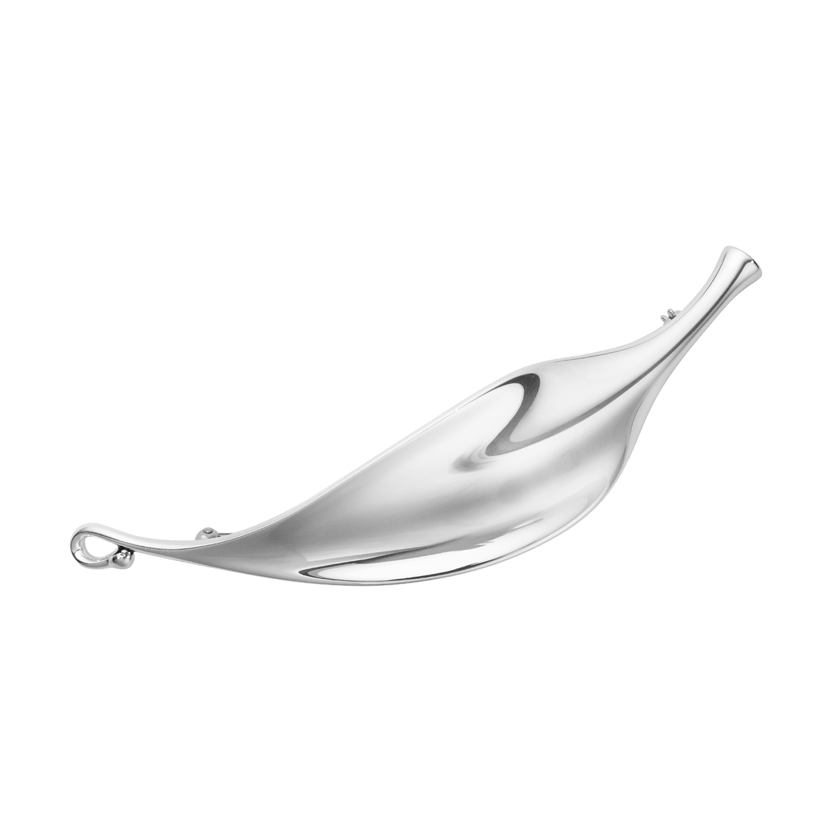 美品ジョージジェンセン プリュム羽リーフブローチ 391 TORUN