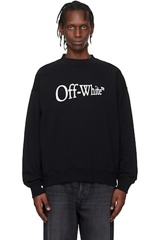 Off-Whiteのブラック Run Arrow Skate クルーネック スウェットシャツ