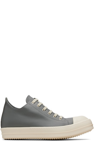 Gray Concordians Low Sneaks Sneakers by Rick Owens on Sale