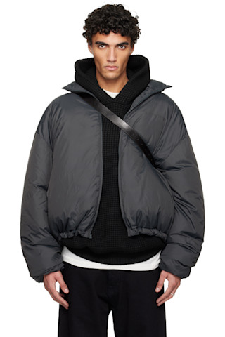 Fear of God ESSENTIALS: Gray Holiday Ripstop Nylon Puffer Down