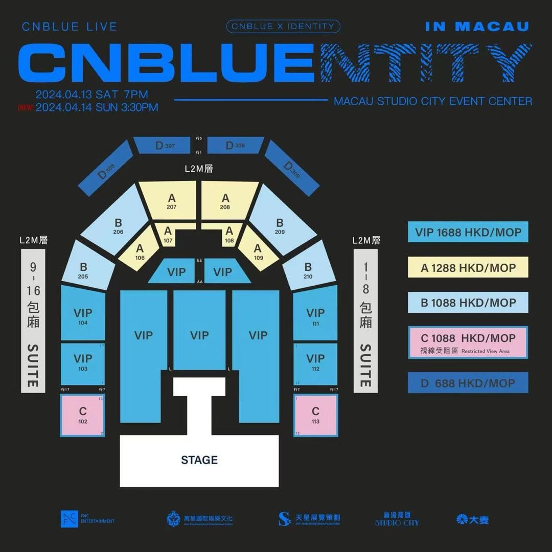 2024 CNBLUE ライブ「CNBLUENITITY」マカオ | Klook