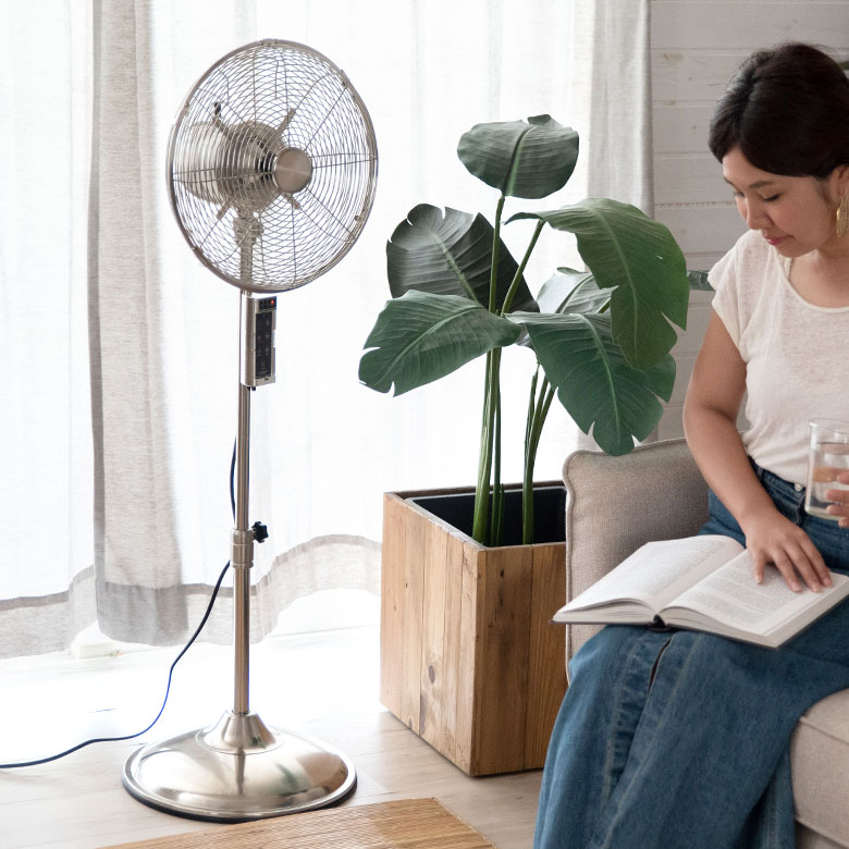 リビングファン メタル シルバー ブロンズ リモコン付き [93011]【 12