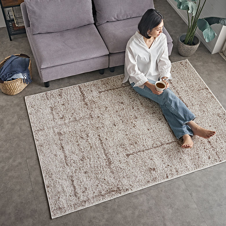 ラグ ラグマット ウィルトン織 ラインデザイン エジプト製 約 130