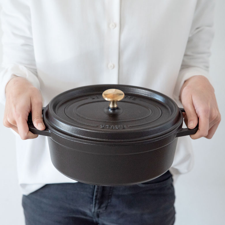 鍋 ストウブ 鋳鉄 ホーロー ブラック グレー [92146-bk 92146-gy