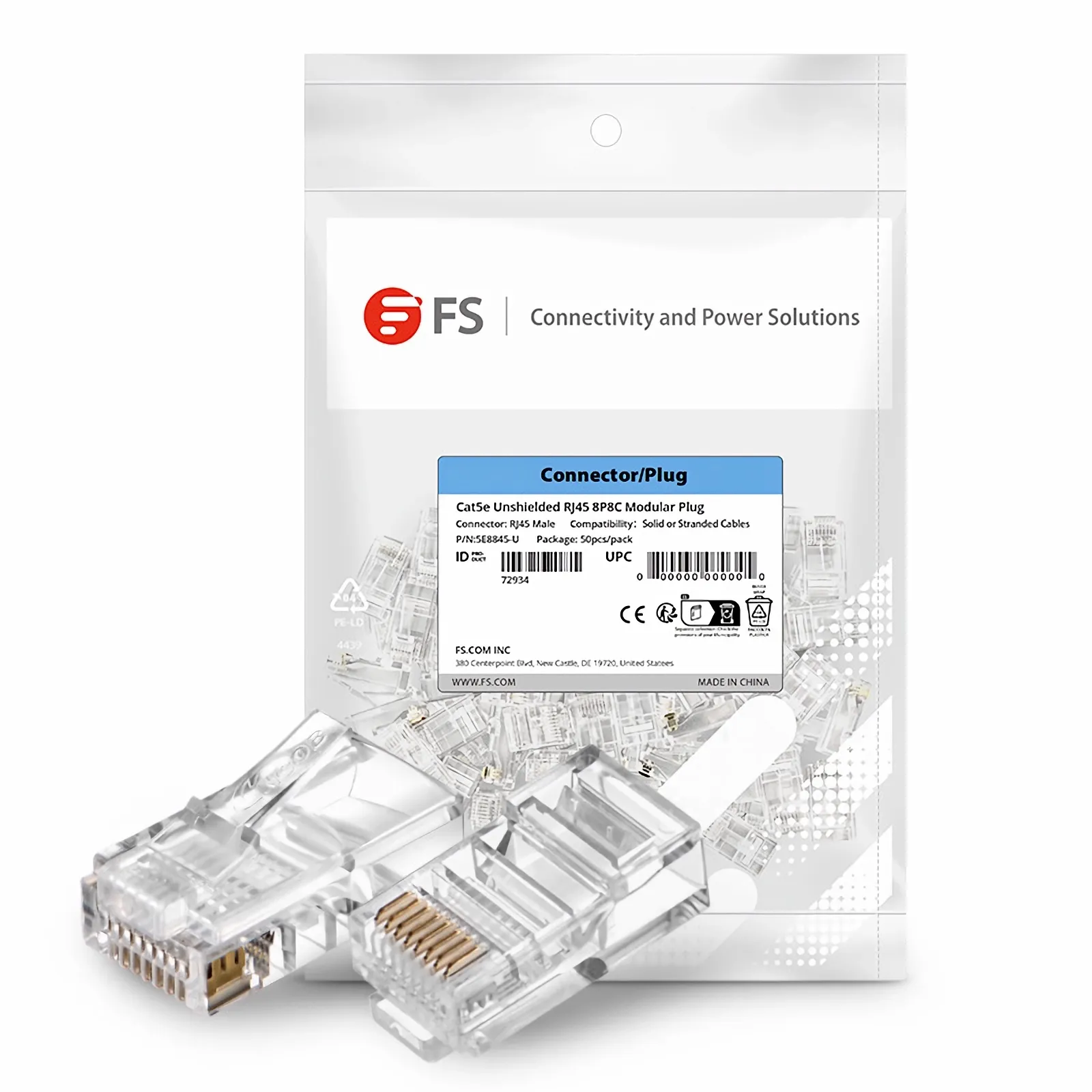 Cat5e RJ45 標準モジュラープラグ シールドなしネットワークコネクタ