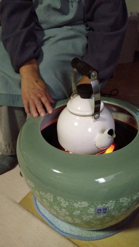 メトロ：ハロゲンヒーター火鉢（薄緑）/MK-44-GN : メロウハウス