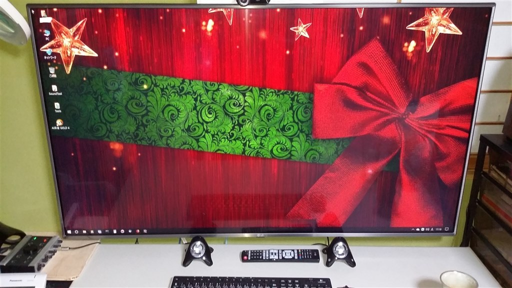 PCモニターとして設置』 LGエレクトロニクス 55UJ6100 [55インチ