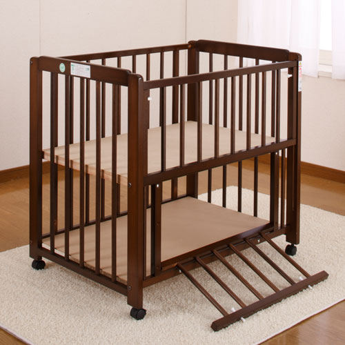 楽天市場】キンタロー 日本製ベビーベッド ミニスヌーピー棚付エコ