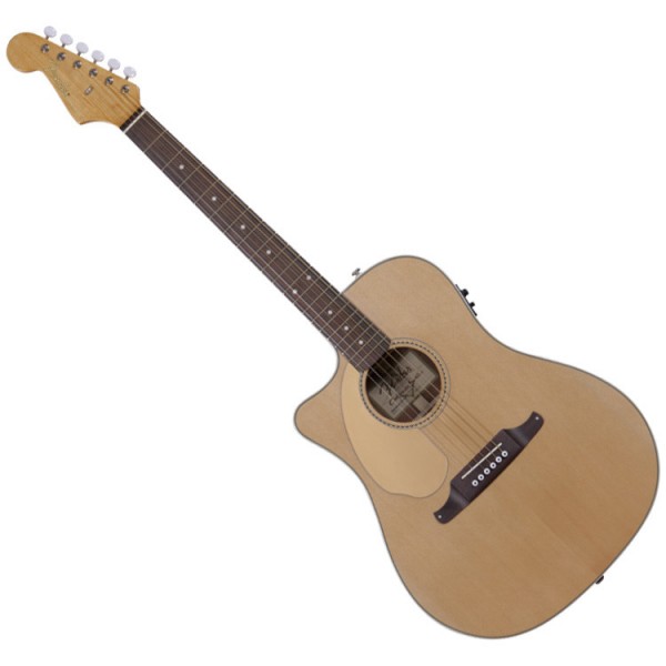 Fender Sonoran SCE Left Handed Electro Acoustic Guitar, Natural at