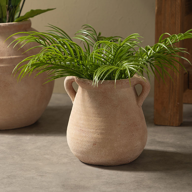 プランターカバー 鉢カバー テラコッタ 素焼き 陶器 約 W 23cm D 23cm