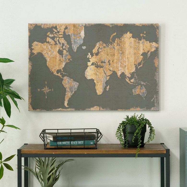 複数購入割引⭕️ アンティーク フレーム マップ 地図 ウォールアート