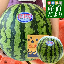 長野県産 JA松本ハイランド 大玉スイカ 秀品 4Lから5Lサイズ 9キロ以上