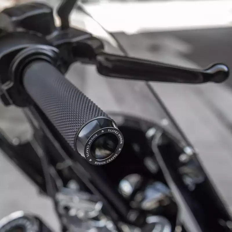 Arlen Ness® Rough Crafts® Grips - BLACK - RickRak