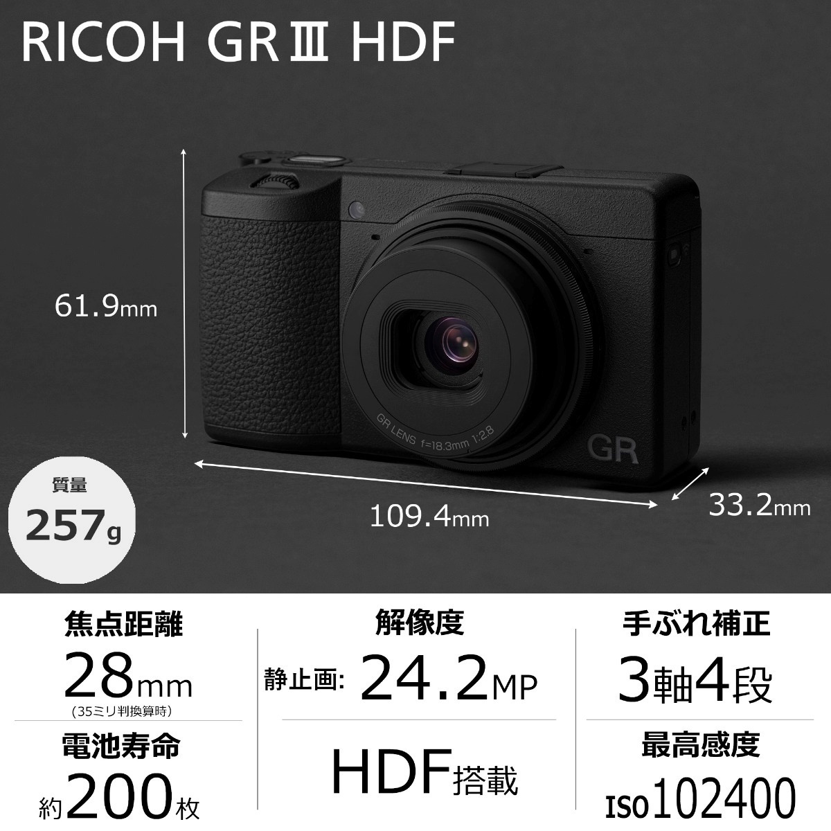 RICOH GR III HDF [安心の3年保証] | リコーイメージングストア