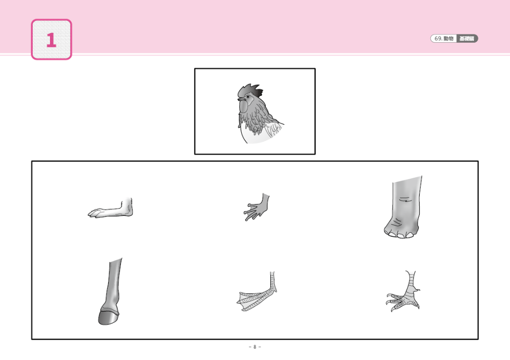 69 単元別ばっちりくんドリル 動物(基礎編)｜小学校受験 合格対策問題