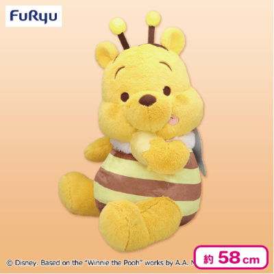 くまのプーさん【FDT】まんぷくみつばち 超超BIGぬいぐるみ