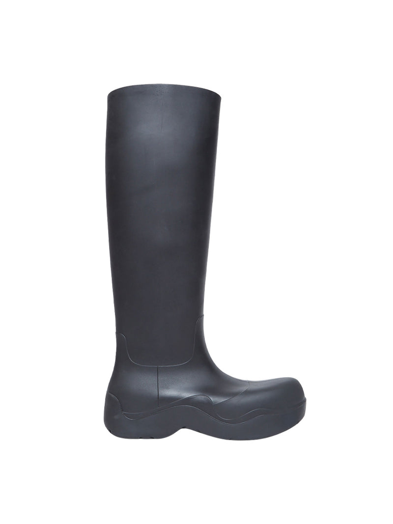 Shop Bottega Veneta Black Puddle Long Boots | Rites