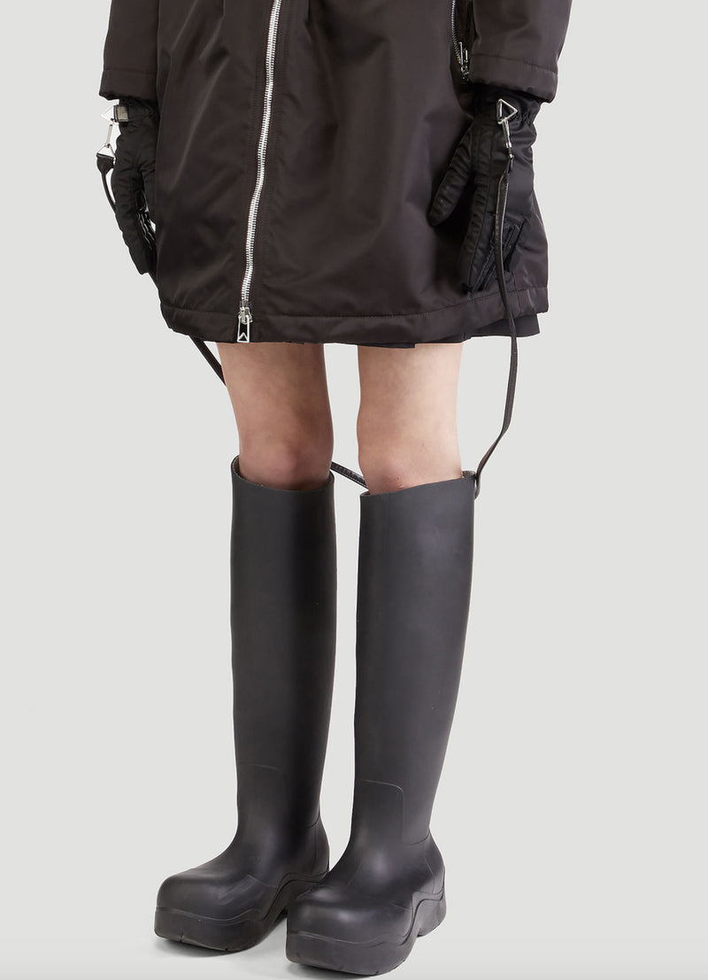 Shop Bottega Veneta Black Puddle Long Boots | Rites