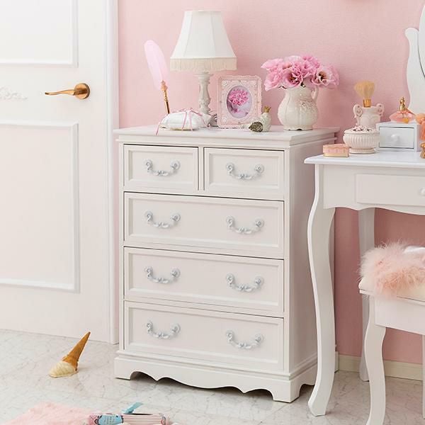 直送】チェスト大/Neige(ネージュ)｜かわいいお姫様インテリア家具