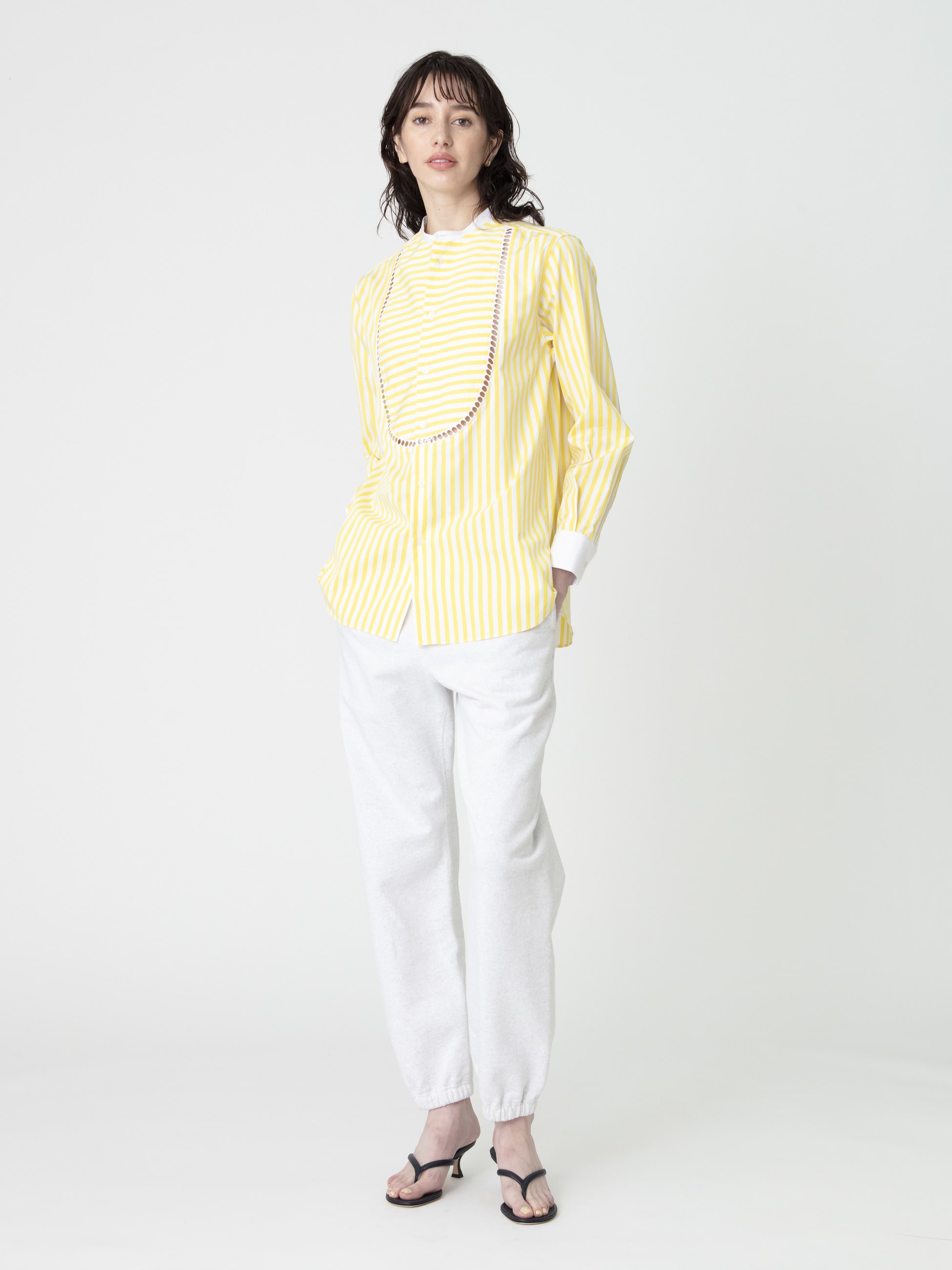 スウェット イージー パンツ（ホワイト/ネイビー）｜RH Vintage(アール